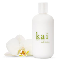 kai front packaging shows sleek bottle and signature gardenia scent benefits hydration