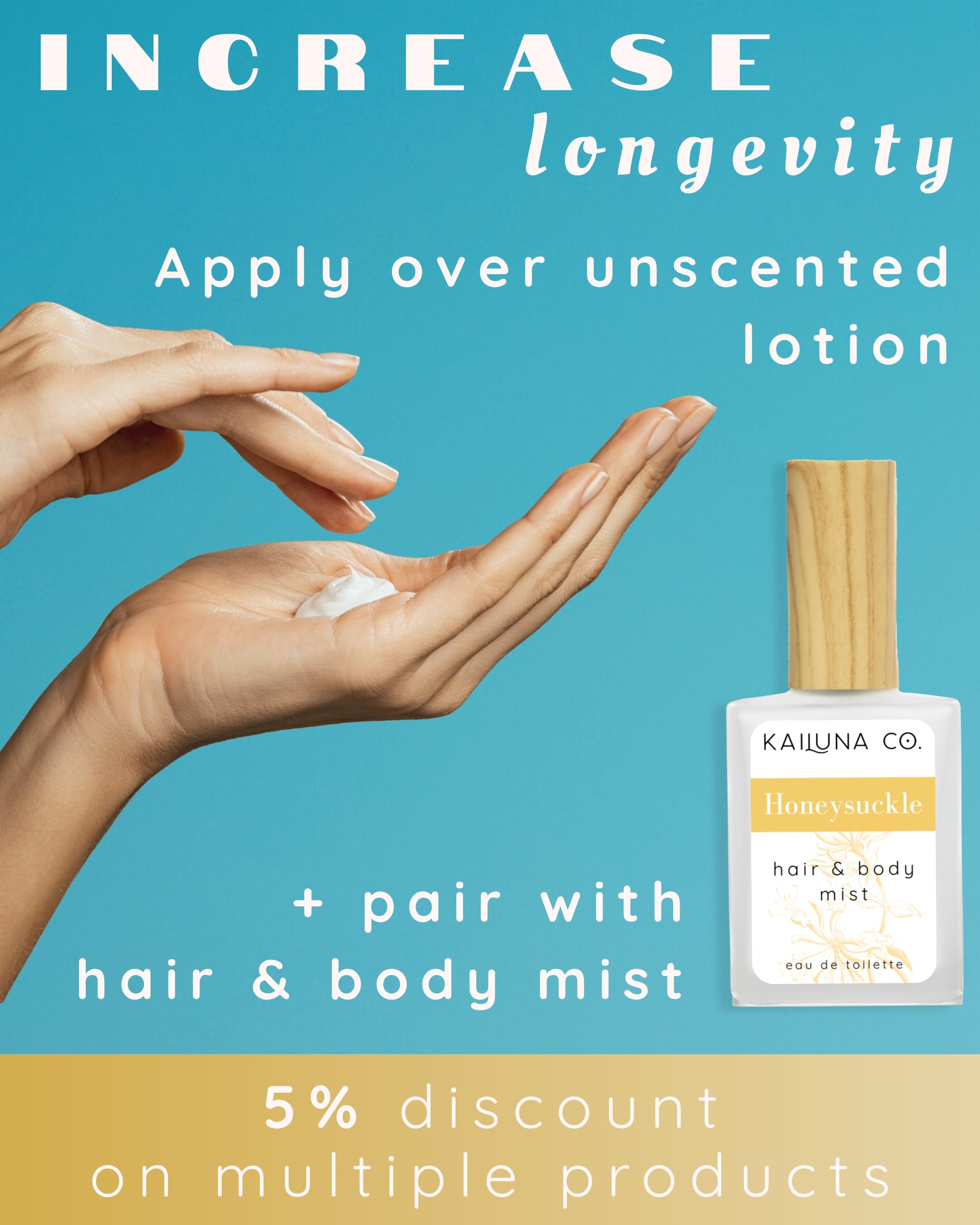 Kailuna Co. roll-on held in hand showing 10 ml scale and pocket-sized convenience
