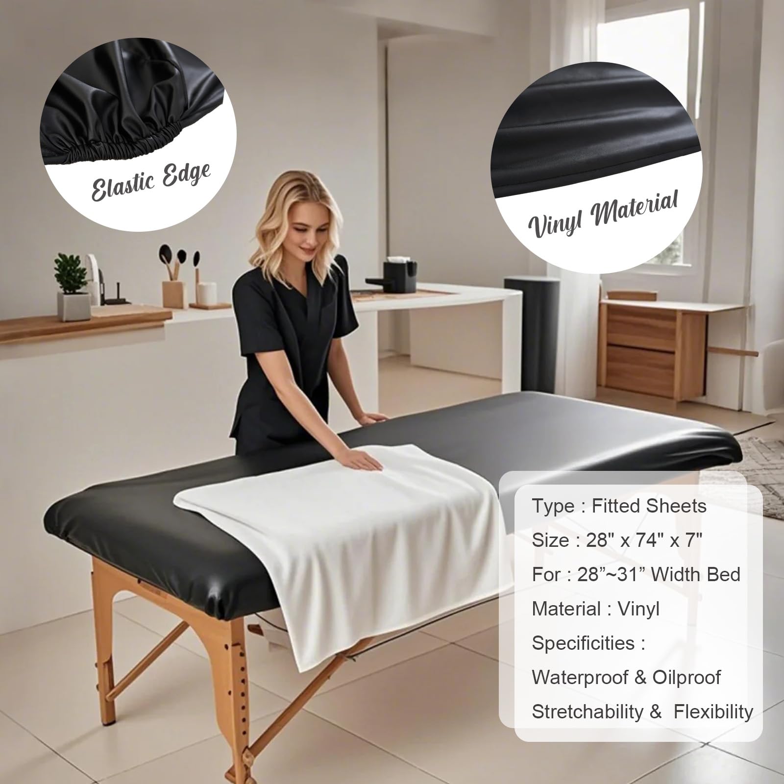 KAKU HOME elastic hem detail demonstrating secure, non-slip fit