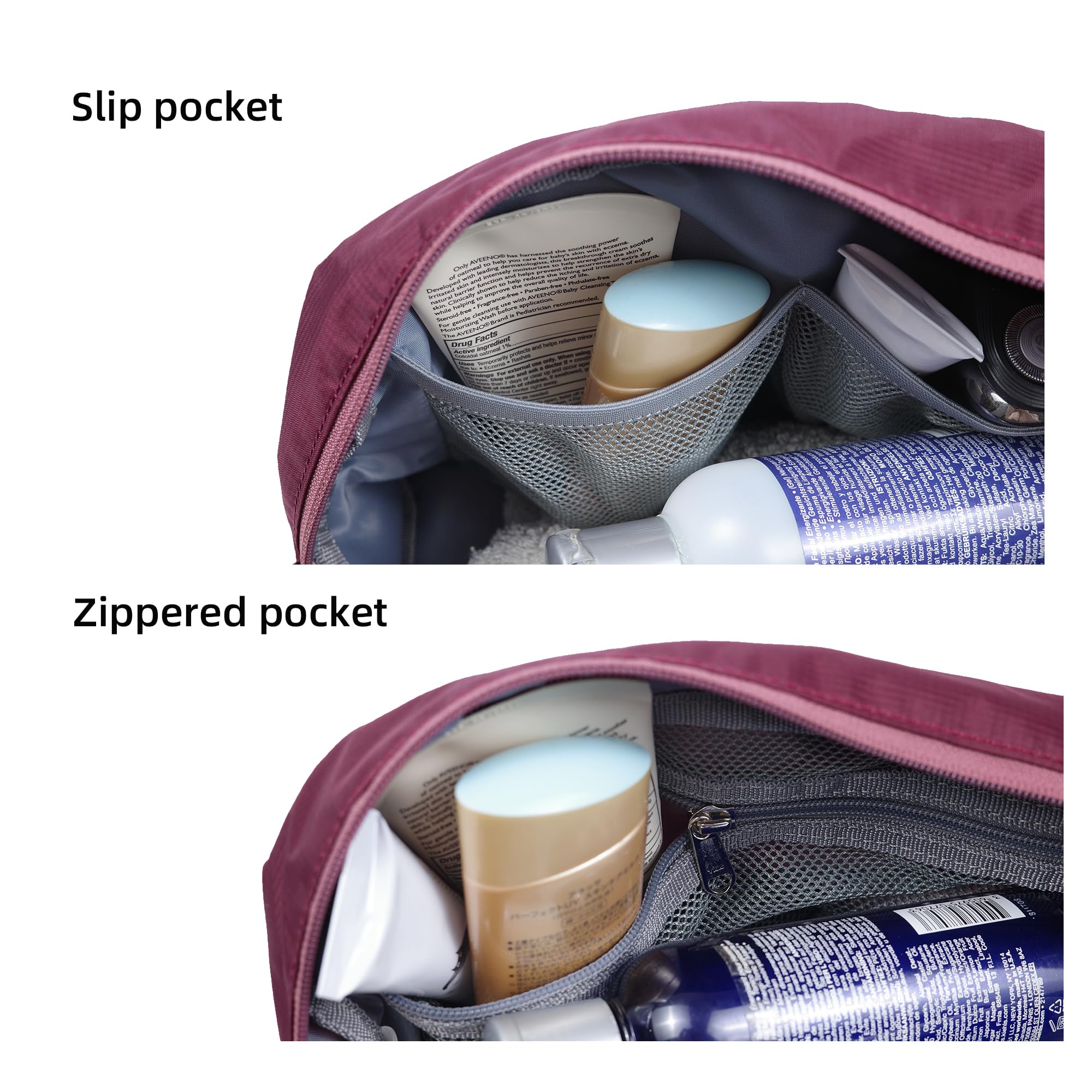 kalgoTeal interior showing mesh zippered pocket for small essentials