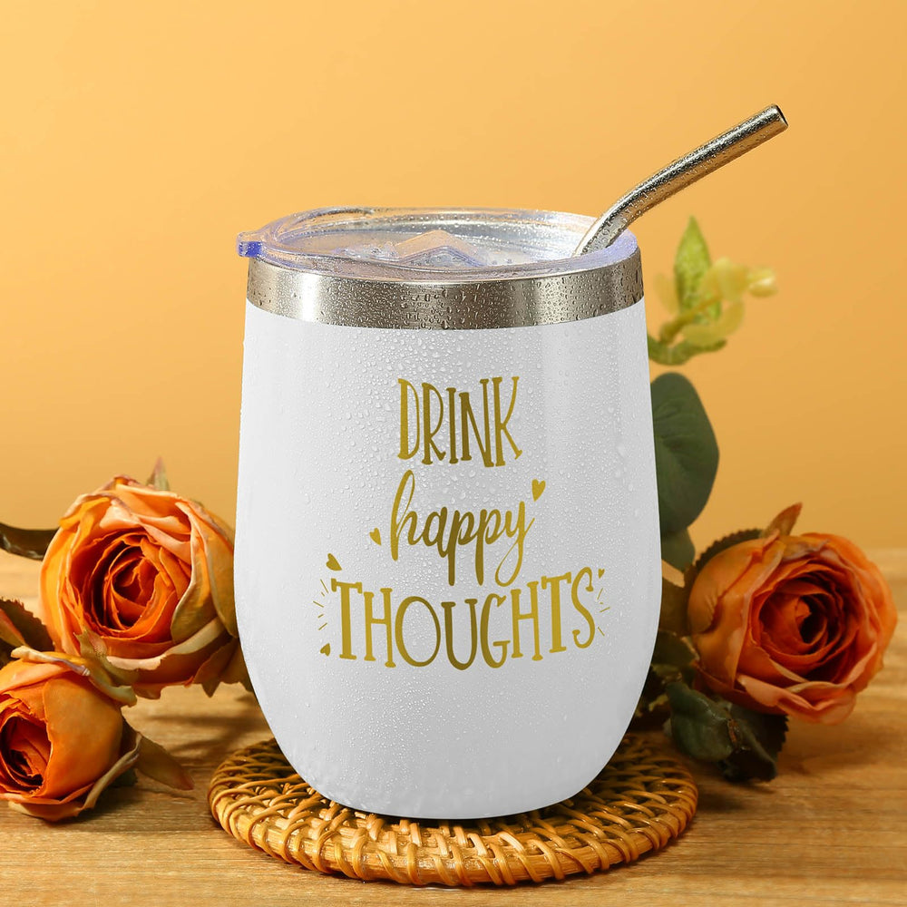 kalokey 12oz tumbler with straw and cleaning brush for convenient hydration