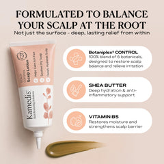 KAMEDIS being applied to scalp to soothe itch and hydrate