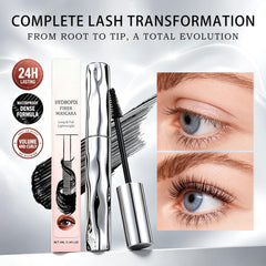 Kaminii application on model eyes illustrating lengthening and defined lashes