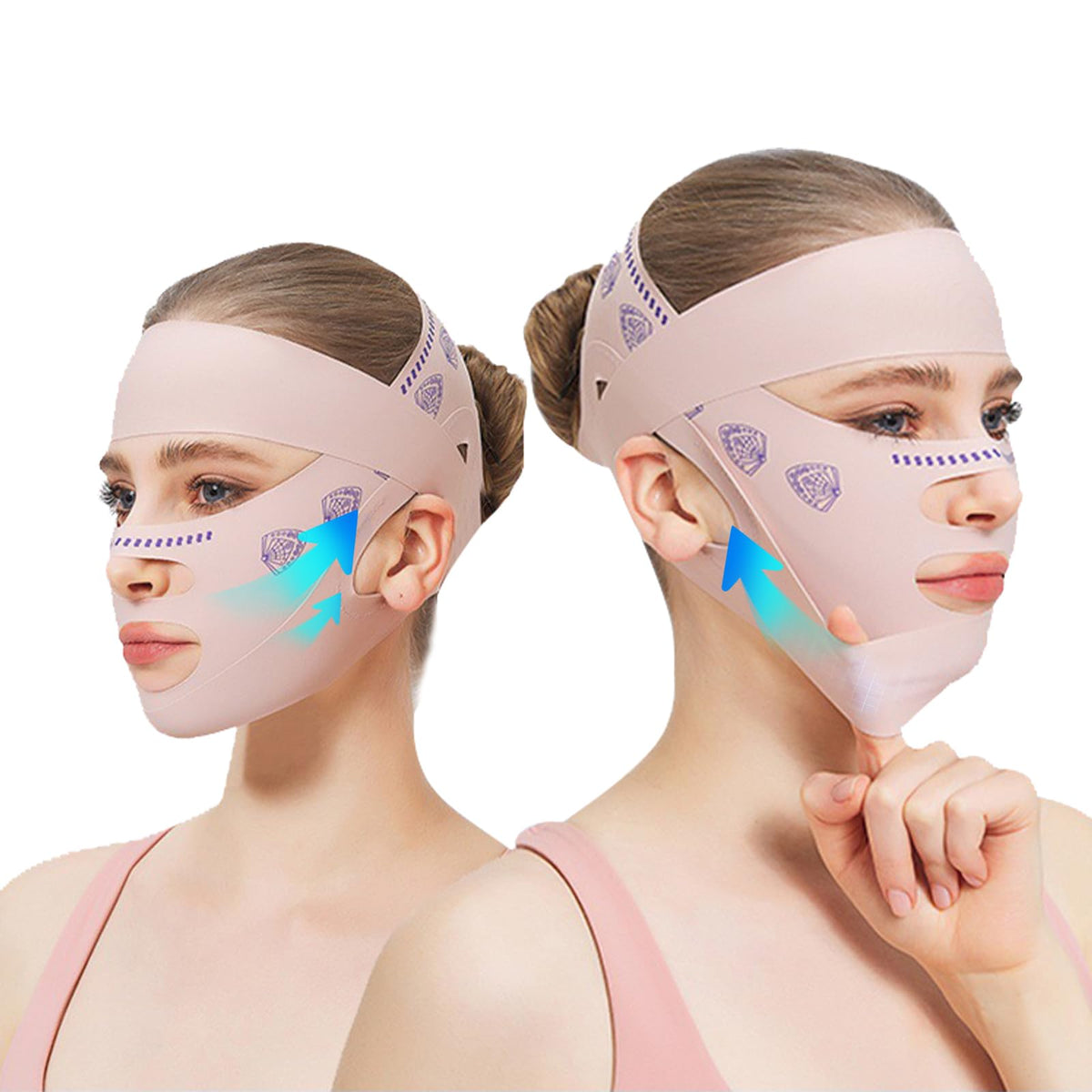 kanuoc front view showing chin strap fit and refined jawline benefit
