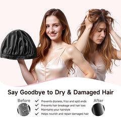 Kaome bonnet held by hand to show large 13-inch size and roomy fit