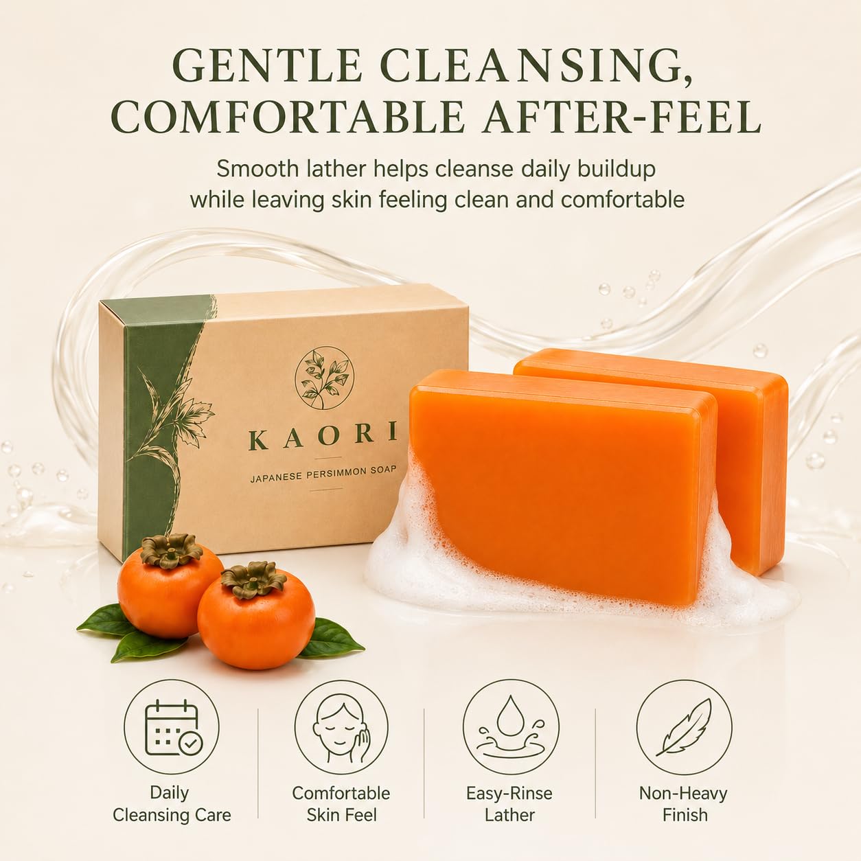 Kaori Bloom two bars packed for travel and gym freshness