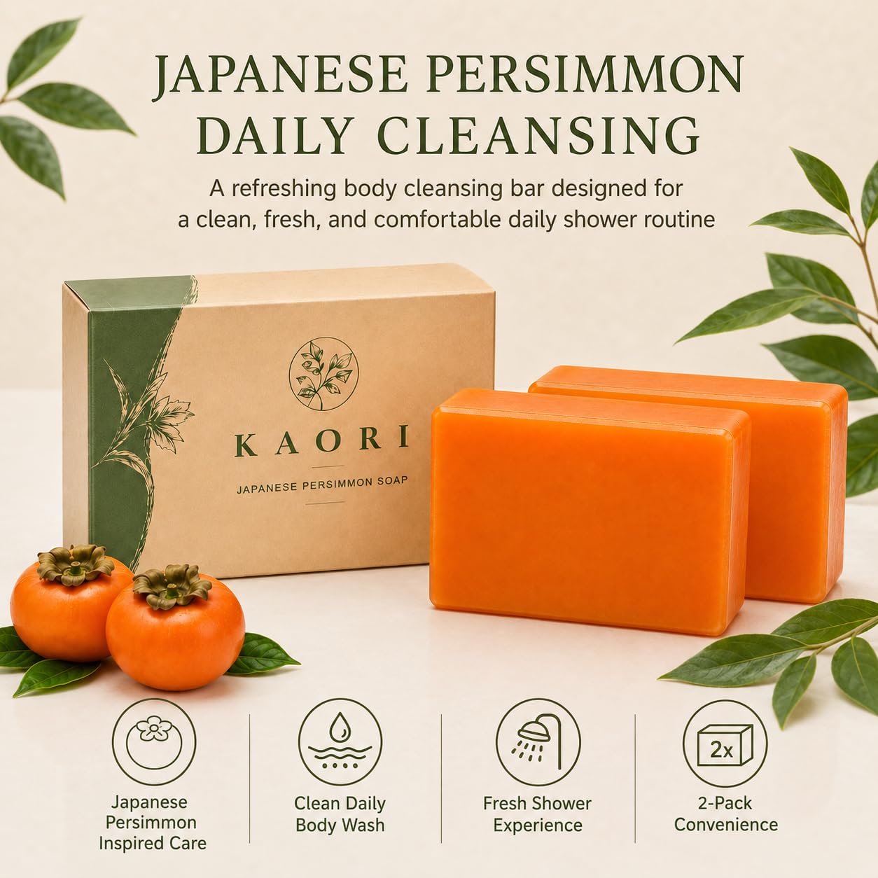 Kaori Bloom soap close-up texture highlighting creamy lather