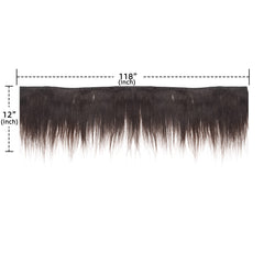 KARA HAIR FASHIONISTA texture detail of Yaky-Remy Blue finish showing low sheen and natural feel