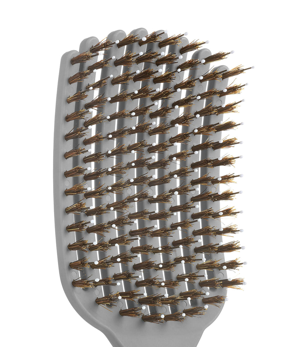 KareCo soft nylon bristles close-up demonstrating gentle glide through knots