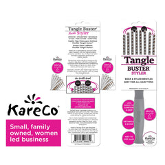 KareCo brush held in hand to show scale and easy portability benefit