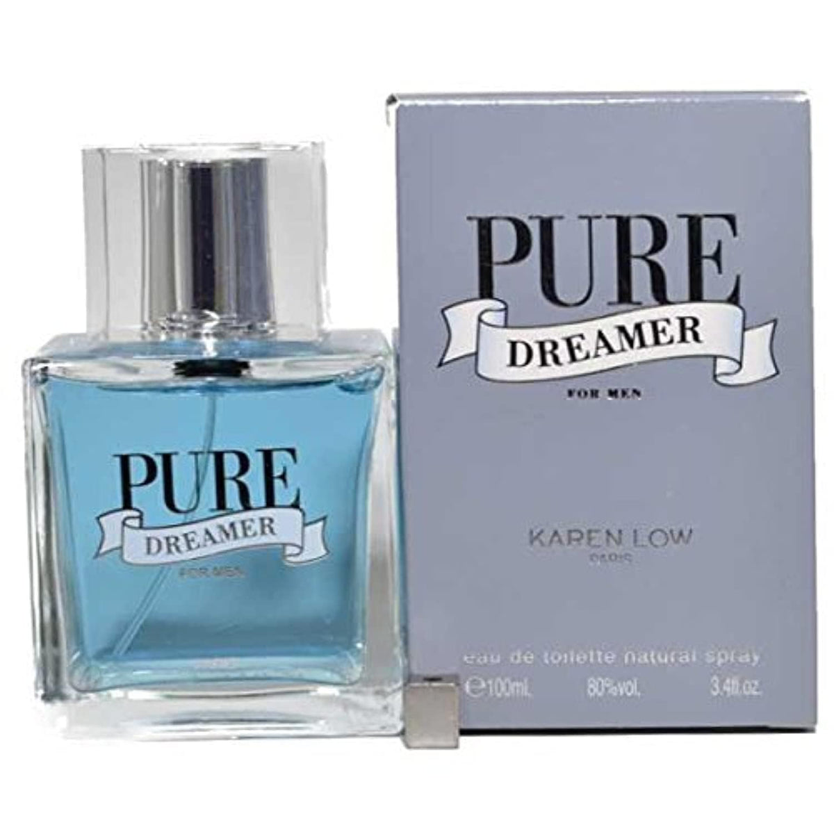 Karen Low Pure Dreamer front packaging showing bottle and branding, clear presentation benefit