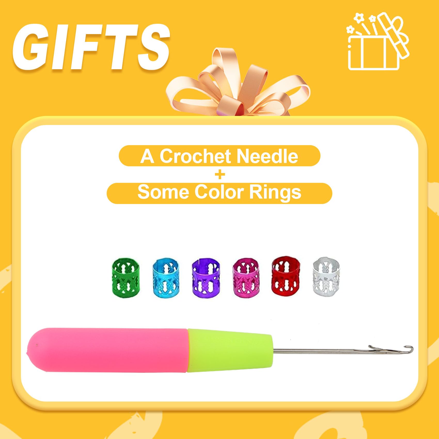 Karida crochet needle and rings included for fast, beginner-friendly installs