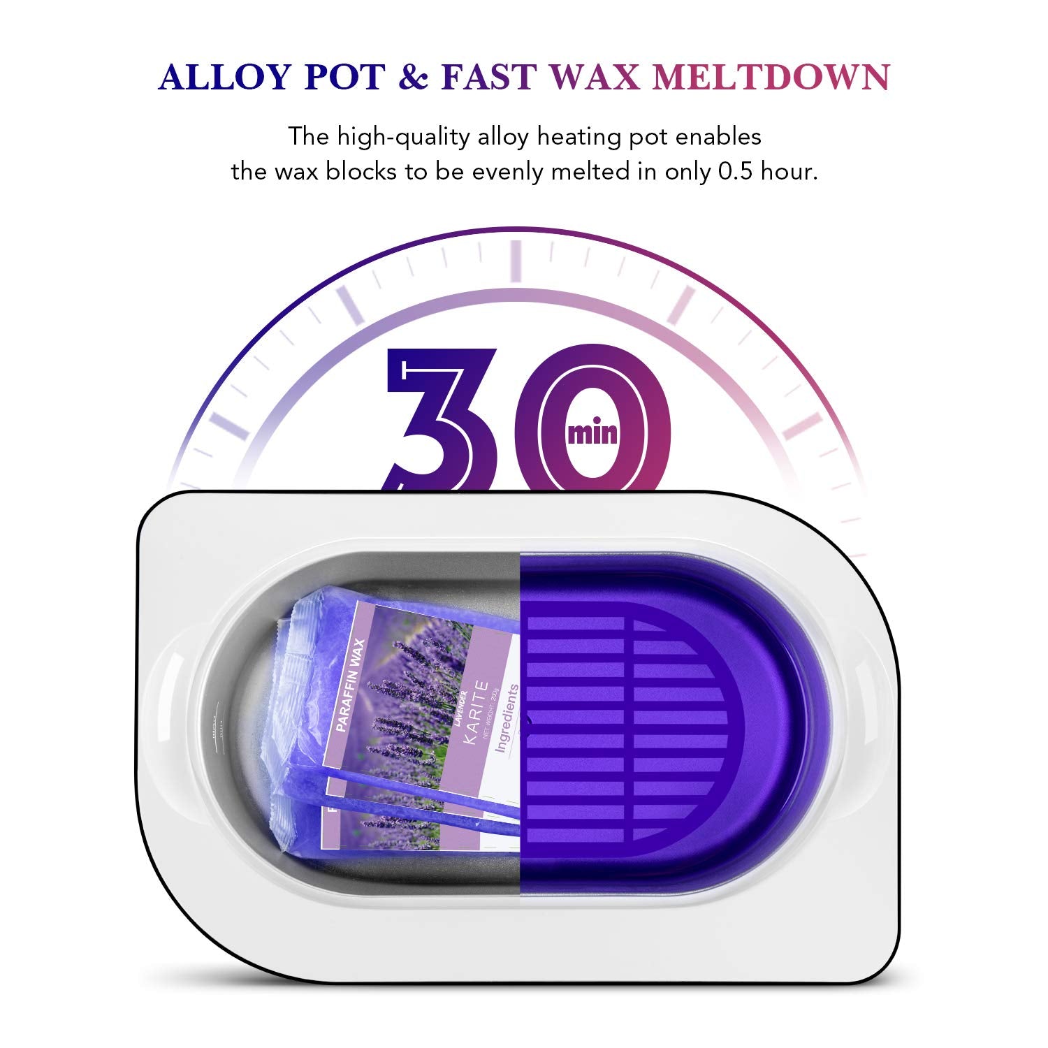 KARITE label detail displaying lavender scent and weight for informed purchase