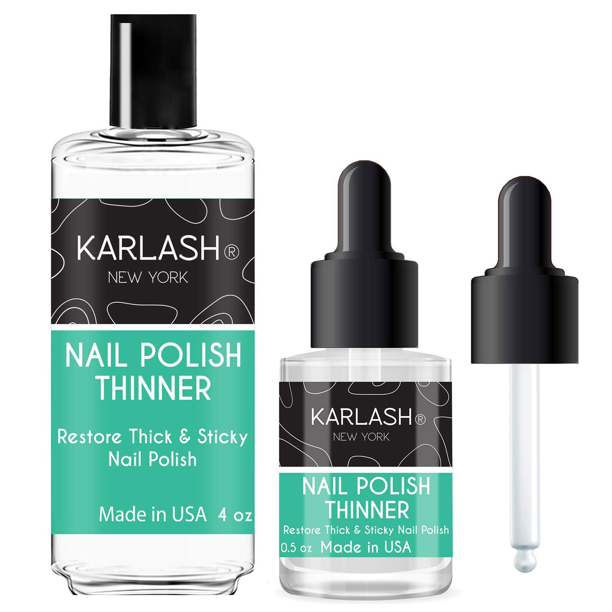 karlash bottle front view showing label and volume benefit: long-lasting thinner