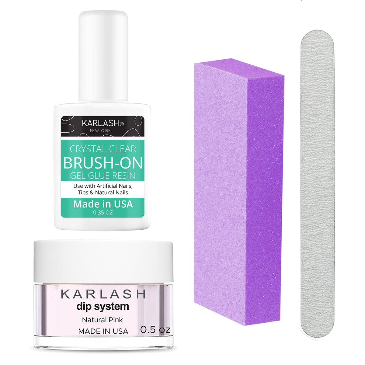 Karlash kit front packaging showing components and natural pink benefit