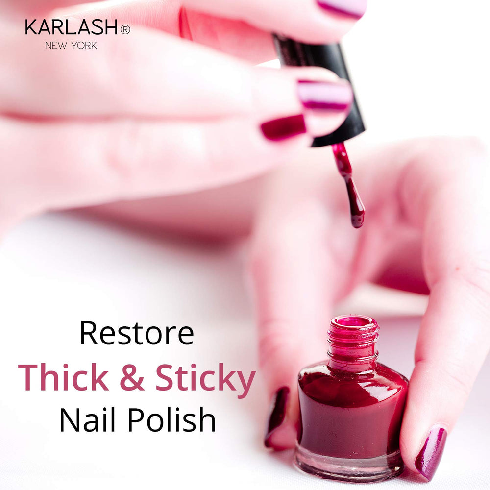 karlash thinning polish in bottle illustrating smoother brush flow and coverage