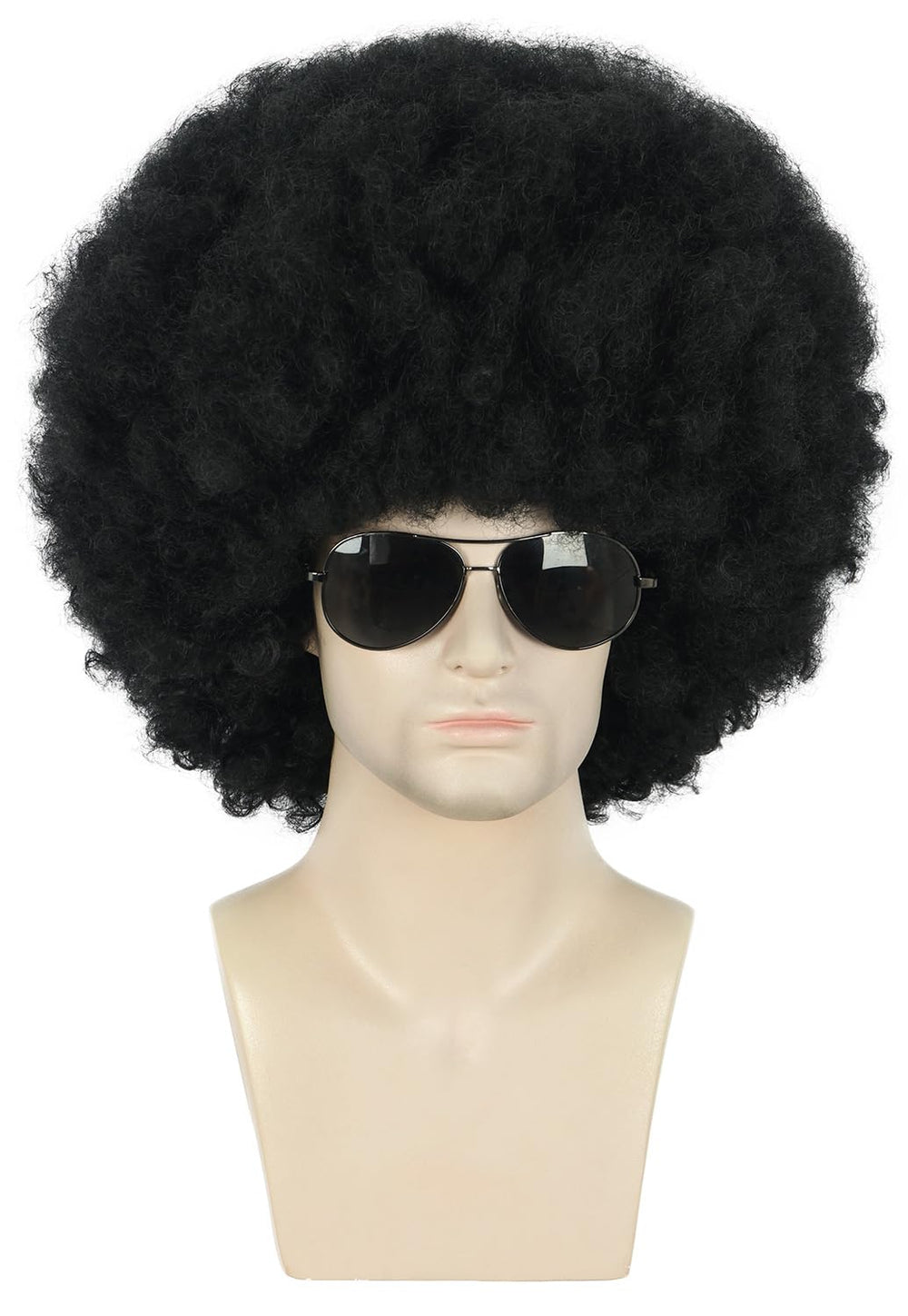 karlery afro wig front view showing full volume and instant retro style benefit