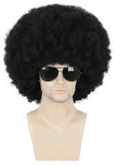 karlery afro wig front view showing full volume and instant retro style benefit