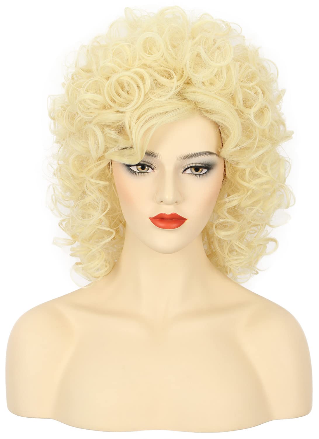 karlery front view long blonde wave wig showing vintage silhouette and instant glamour