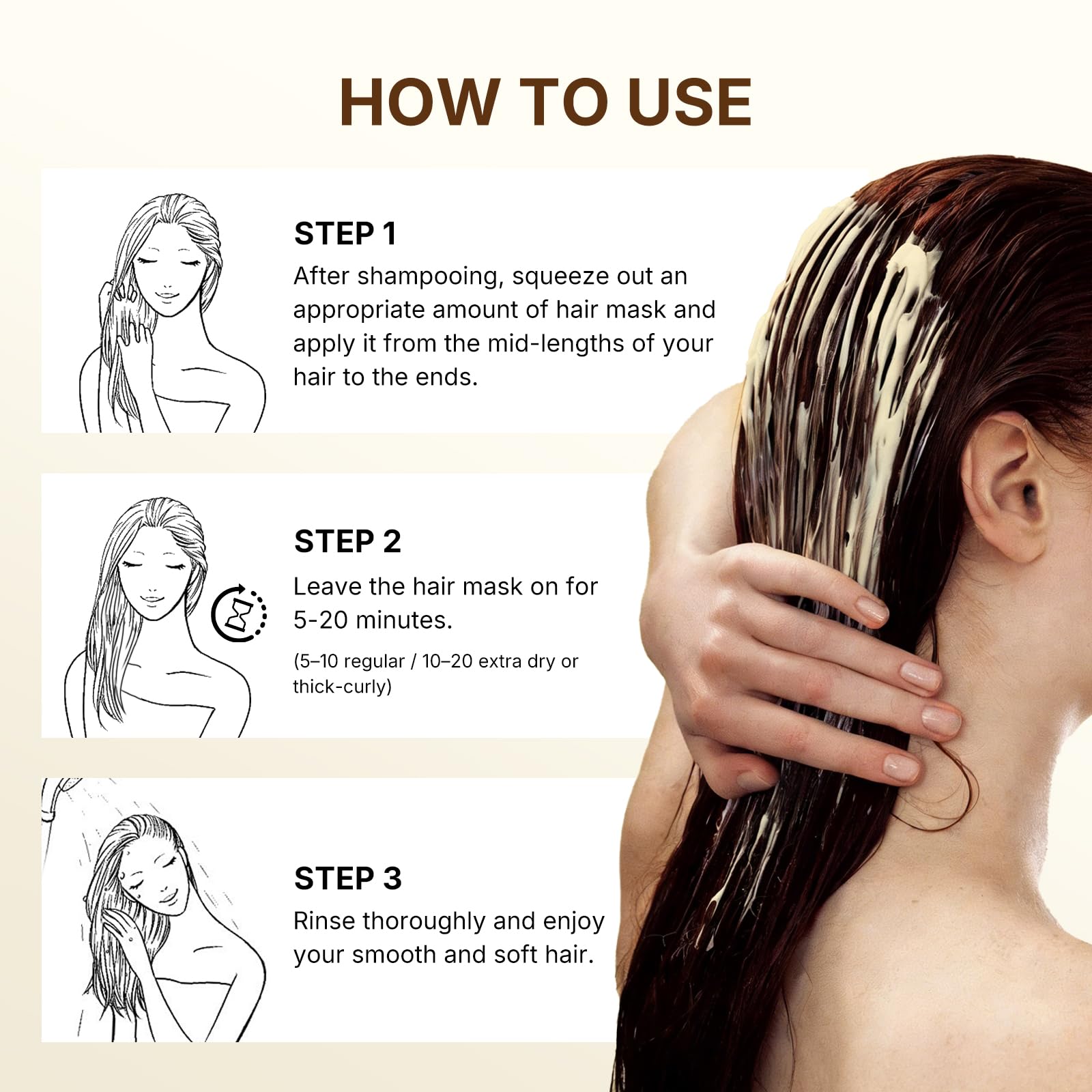 Karseell before and after hair texture demonstrating smoother finish