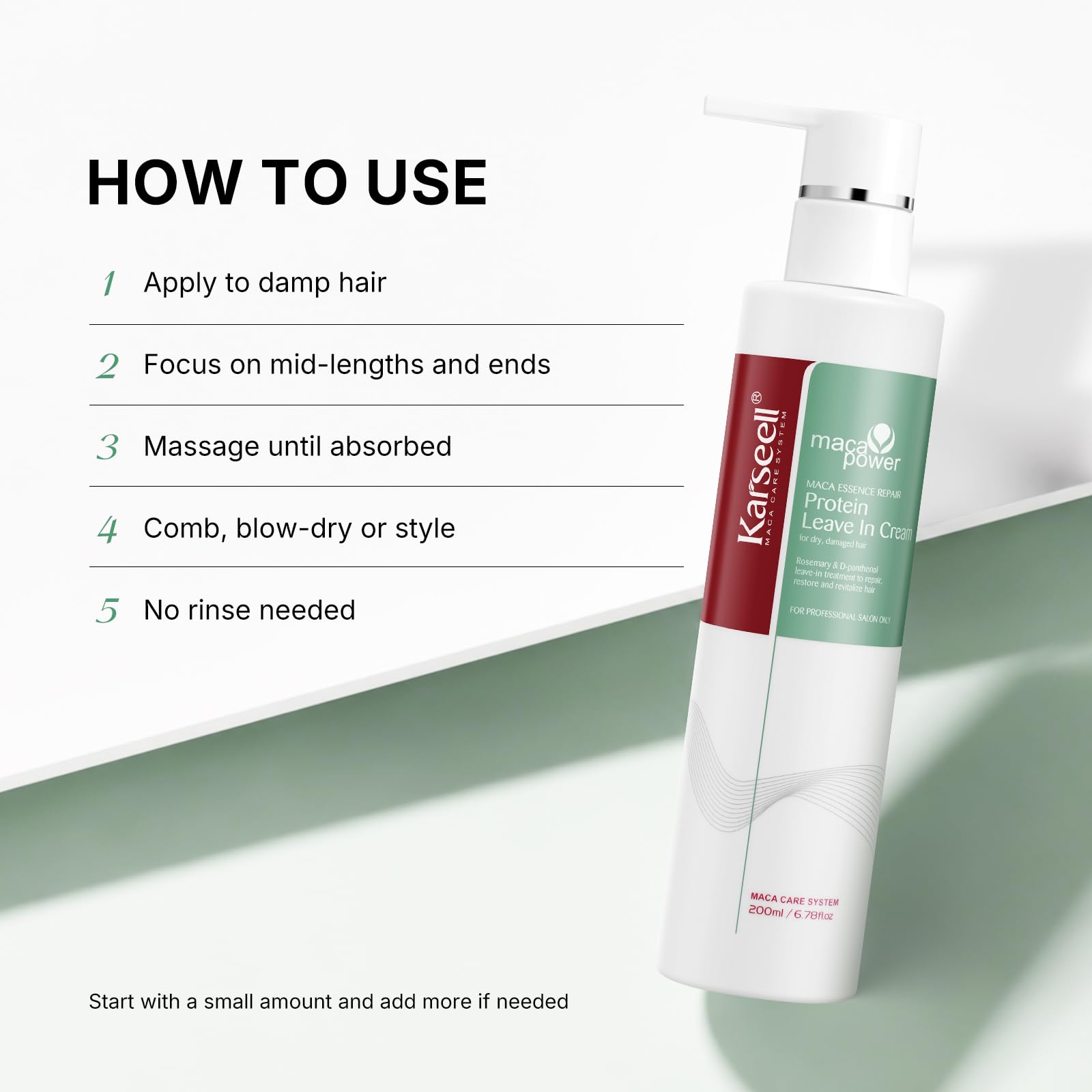 Karseell label detail highlighting protein and plant extracts
