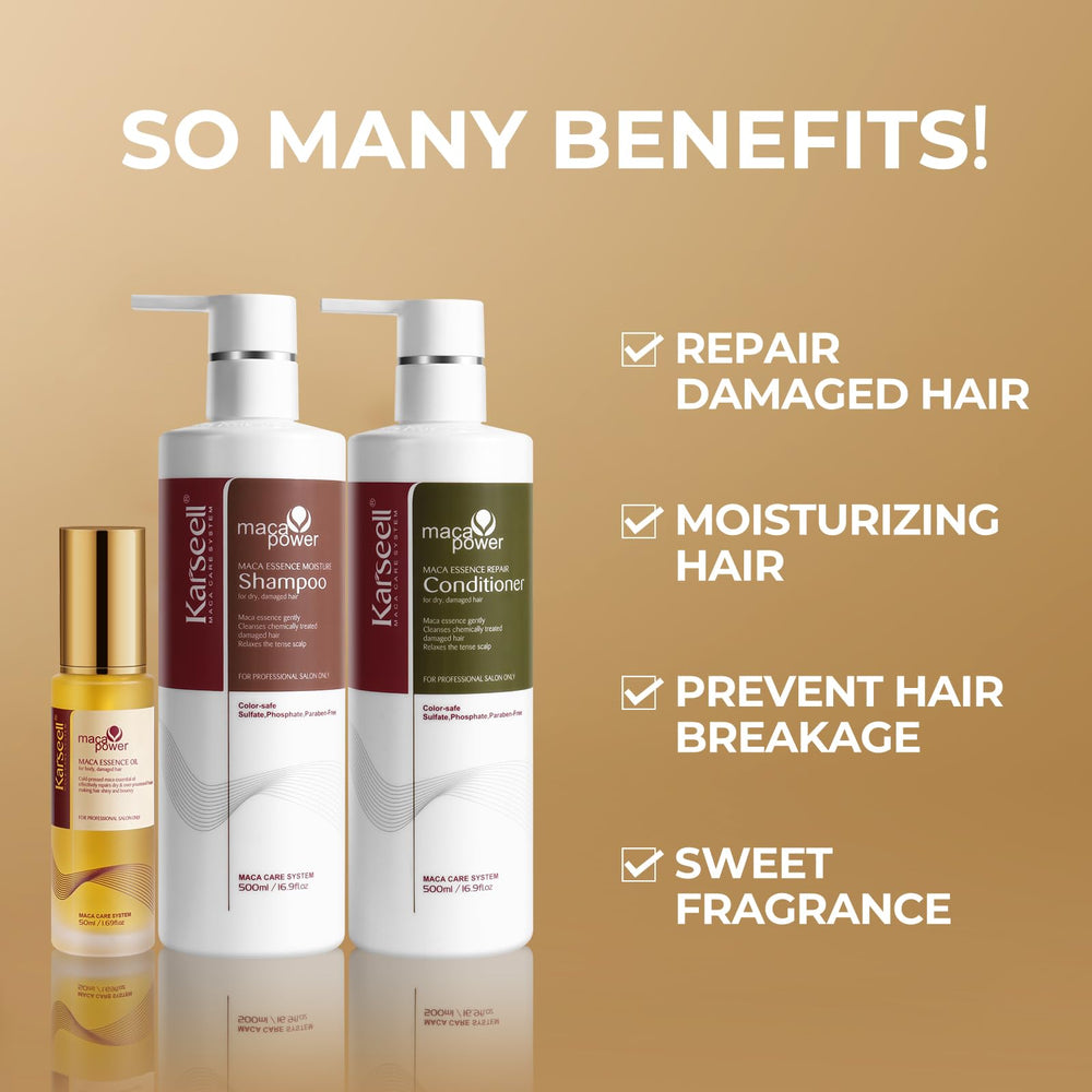 Karseell bottle label ingredients list showing natural oils and extracts benefit