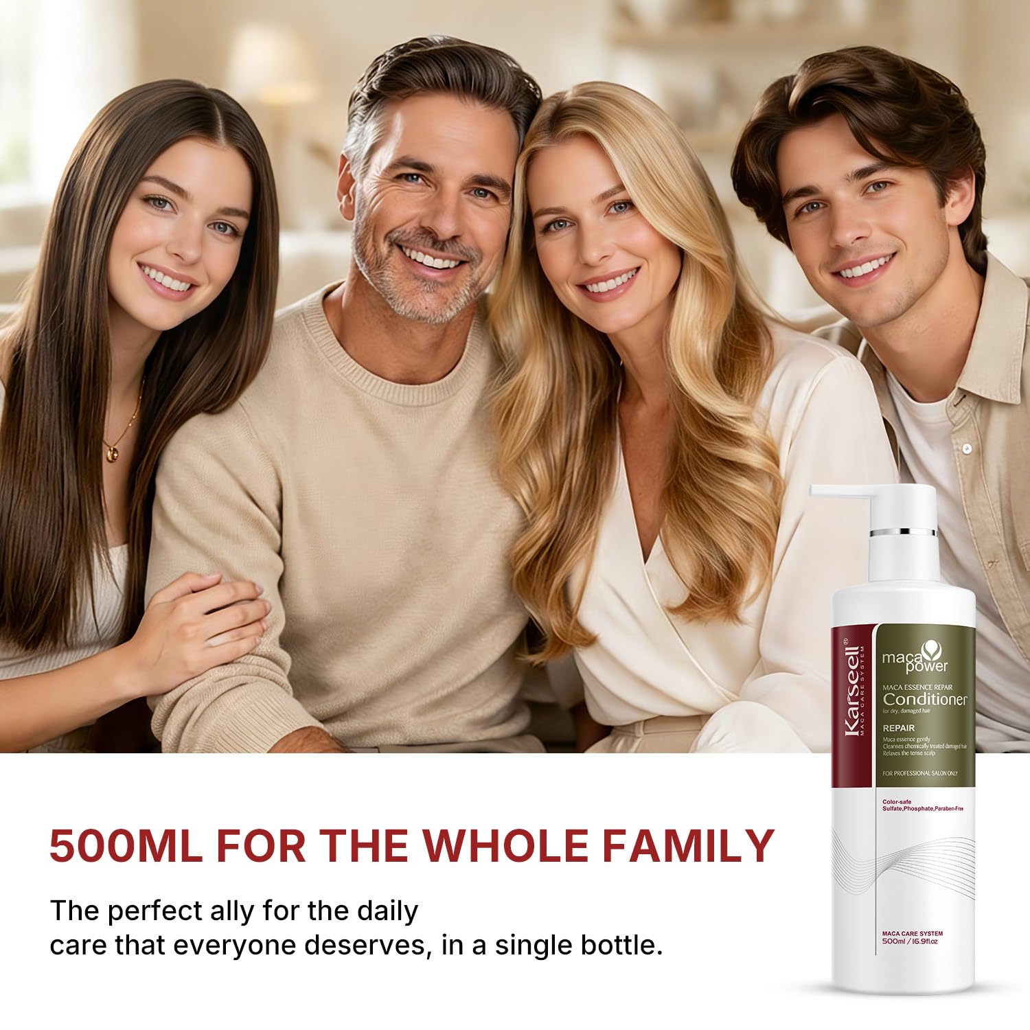 Karseell argan oil close-up highlighting shine and frizz control