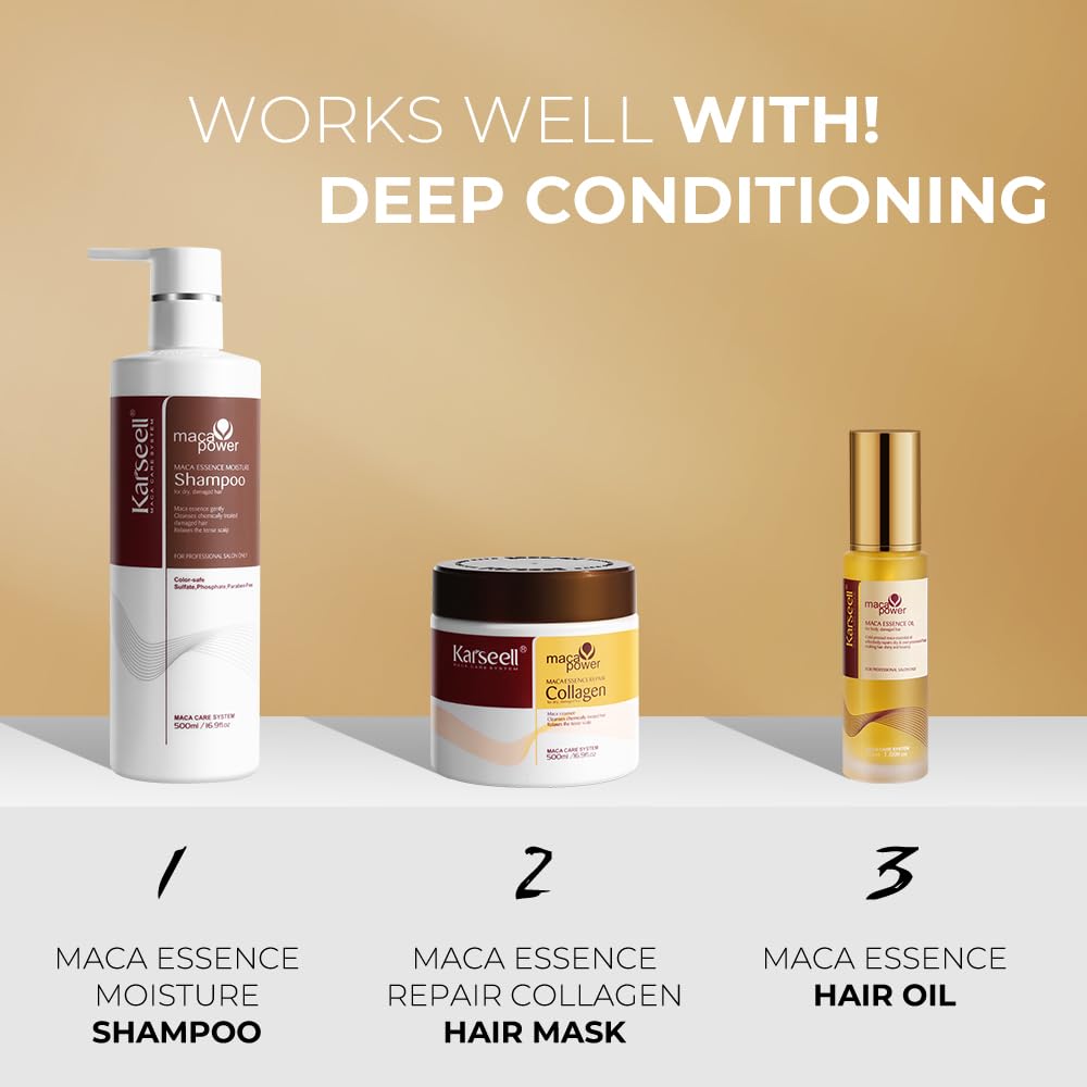 Karseell collagen mask open jar showing creamy texture for deep conditioning