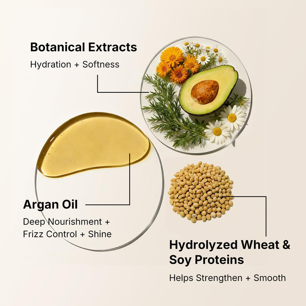 Karseell with argan oil and herbs highlighting nourishing ingredients