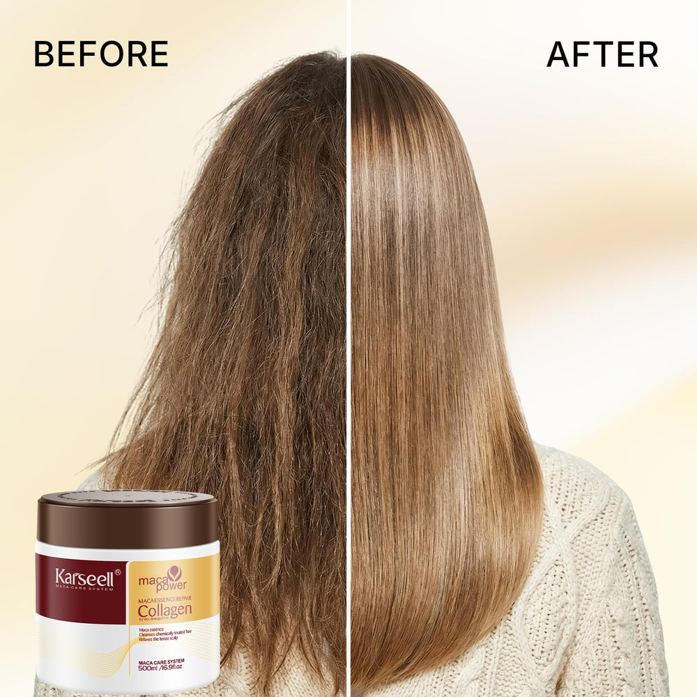Karseell jar on bathroom shelf styled for everyday hair care routine