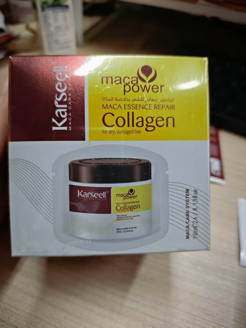 Karseell packet open pour displaying measured single-use amount