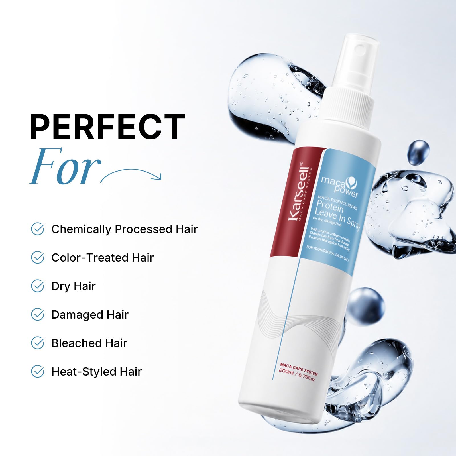 Karseell bottle in hand demonstrating 6.78 fl oz size for long-lasting use