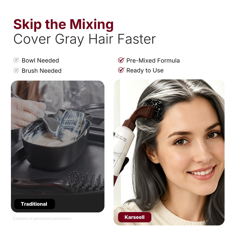 Karseell pre-mixed cream texture swirl showing smooth application benefit