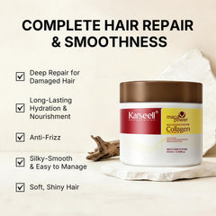 Karseell being applied to damp hair demonstrating easy at-home use