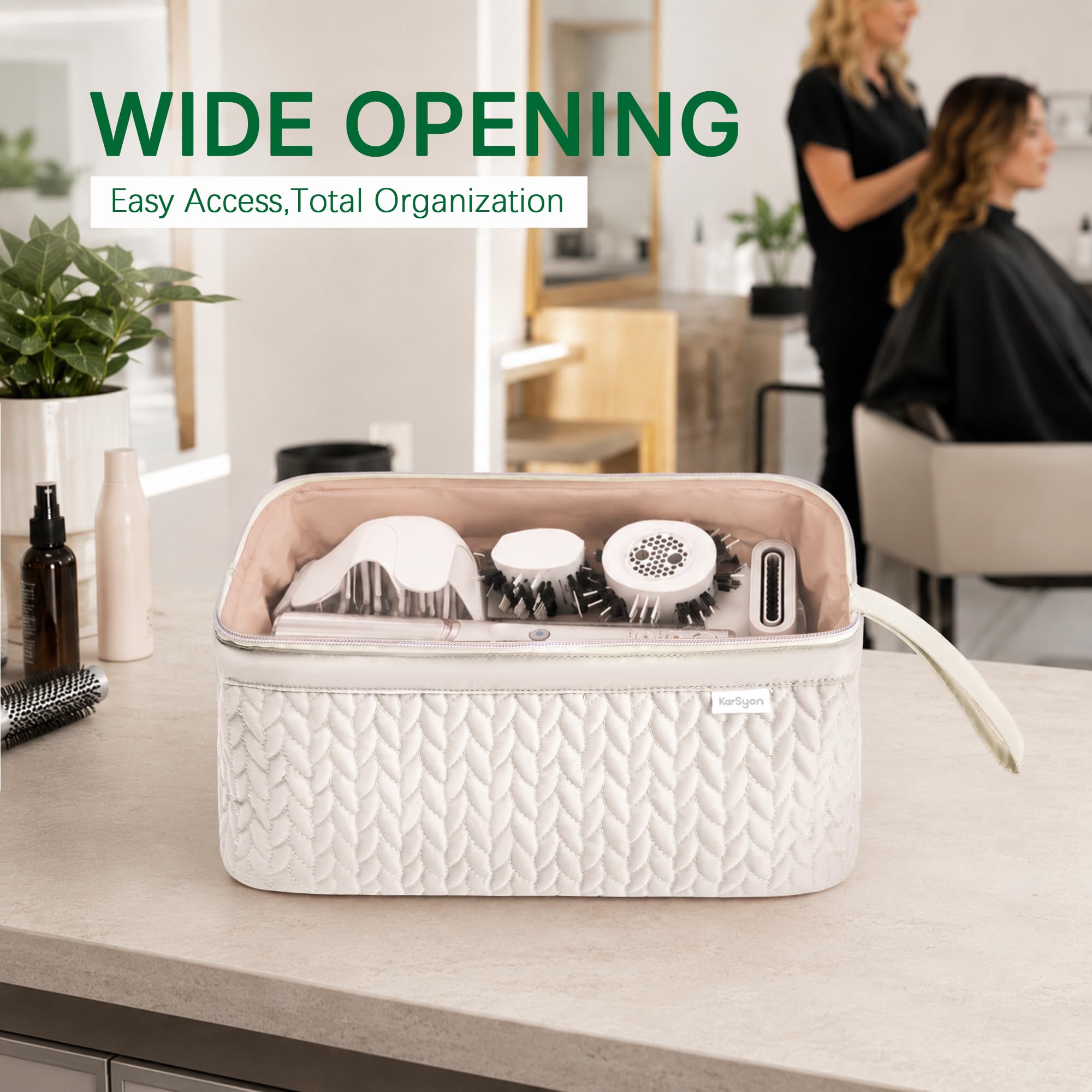 KarSyon bag open wide for easy access and quick retrieval