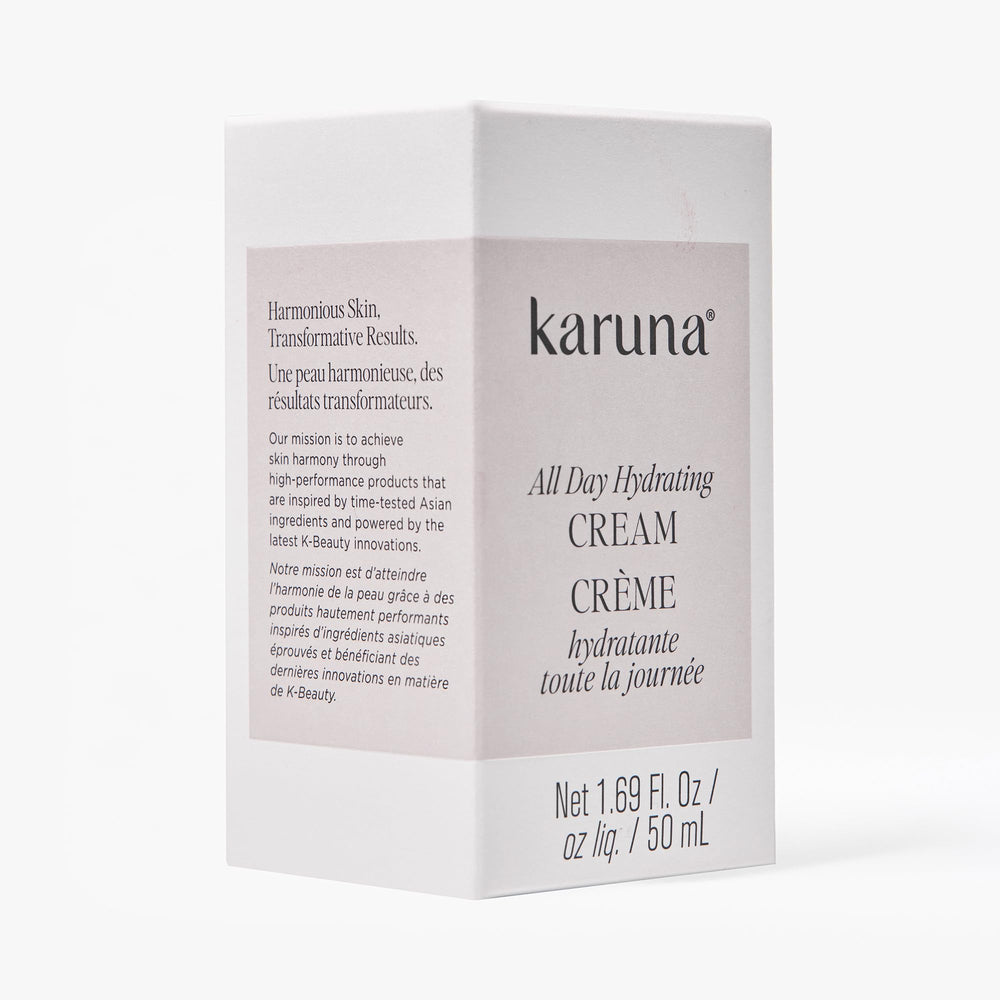 Karuna morning routine flatlay illustrating layering under makeup