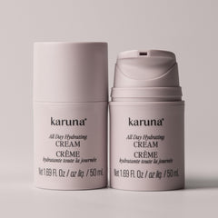 Karuna pump dispensing gel-cream for easy daily use