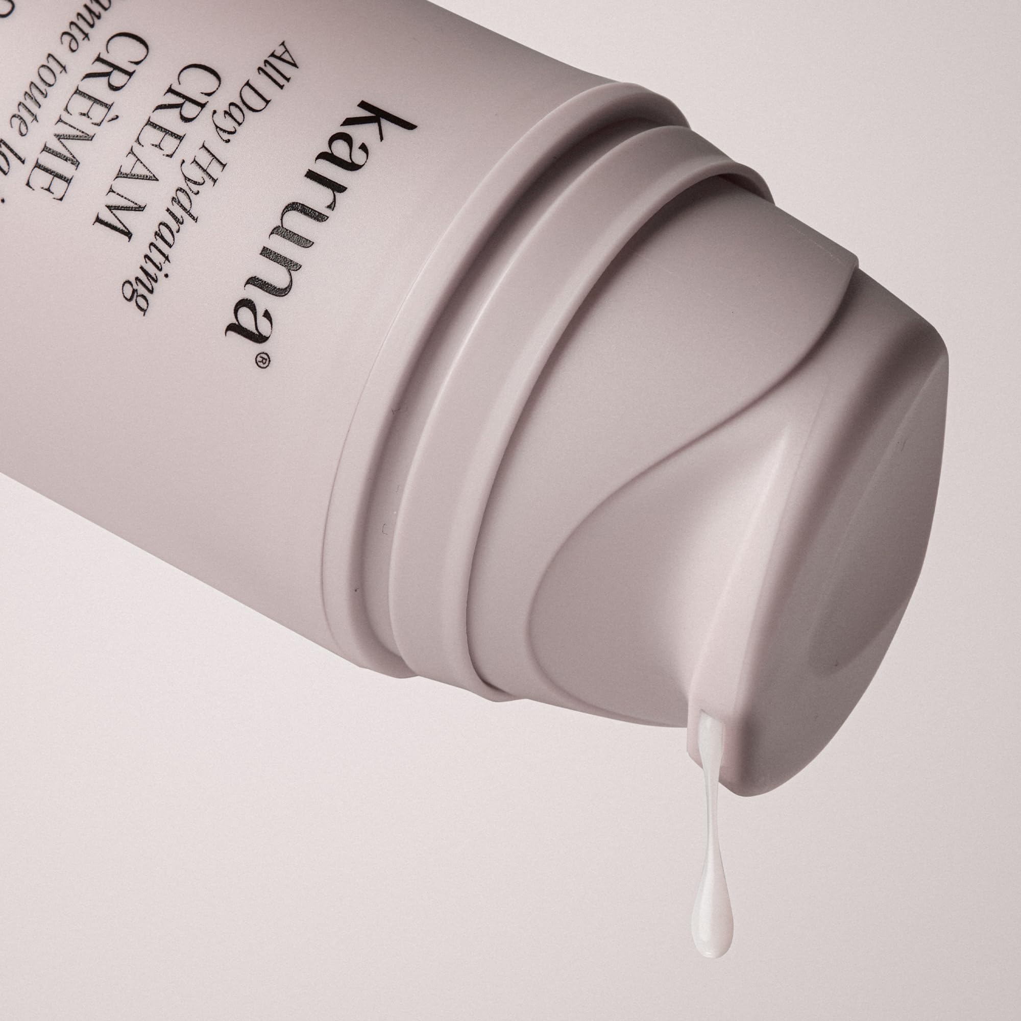 Karuna gel-cream texture close-up demonstrating lightweight hydration