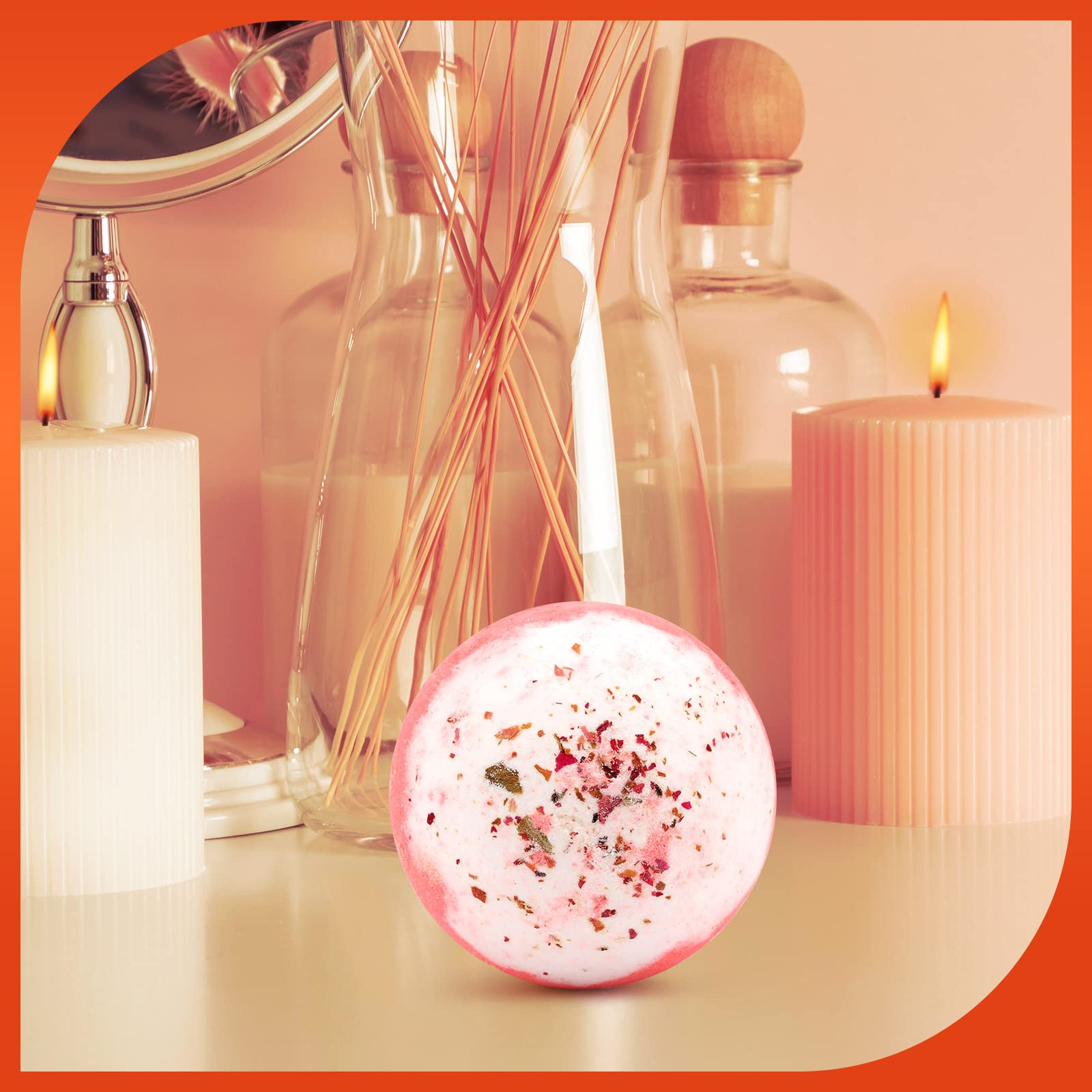 KASTU bath bombs in a bathroom setting, creating a spa-like atmosphere