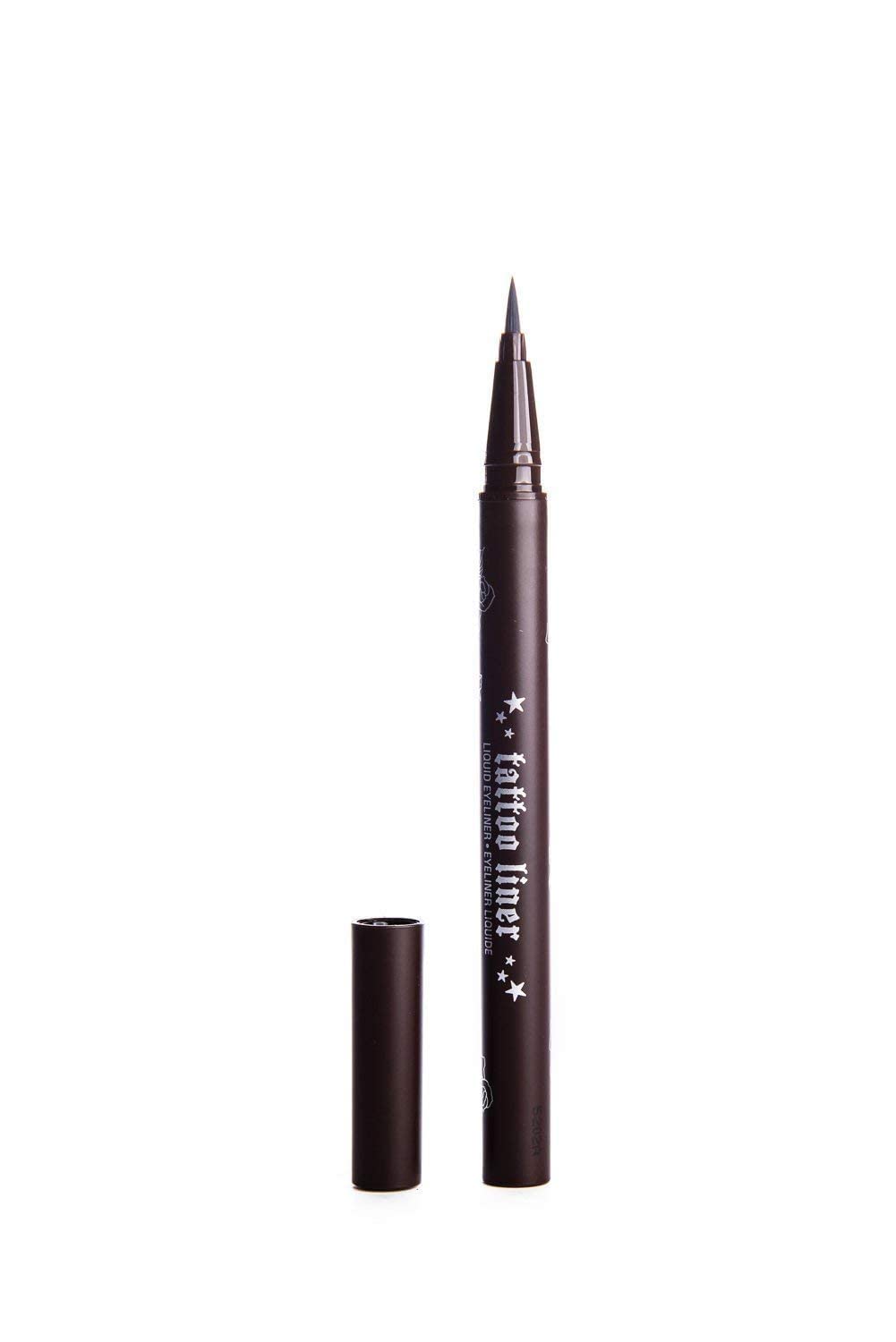 Kat Von D swatch on skin demonstrating deep brown payoff and blendability