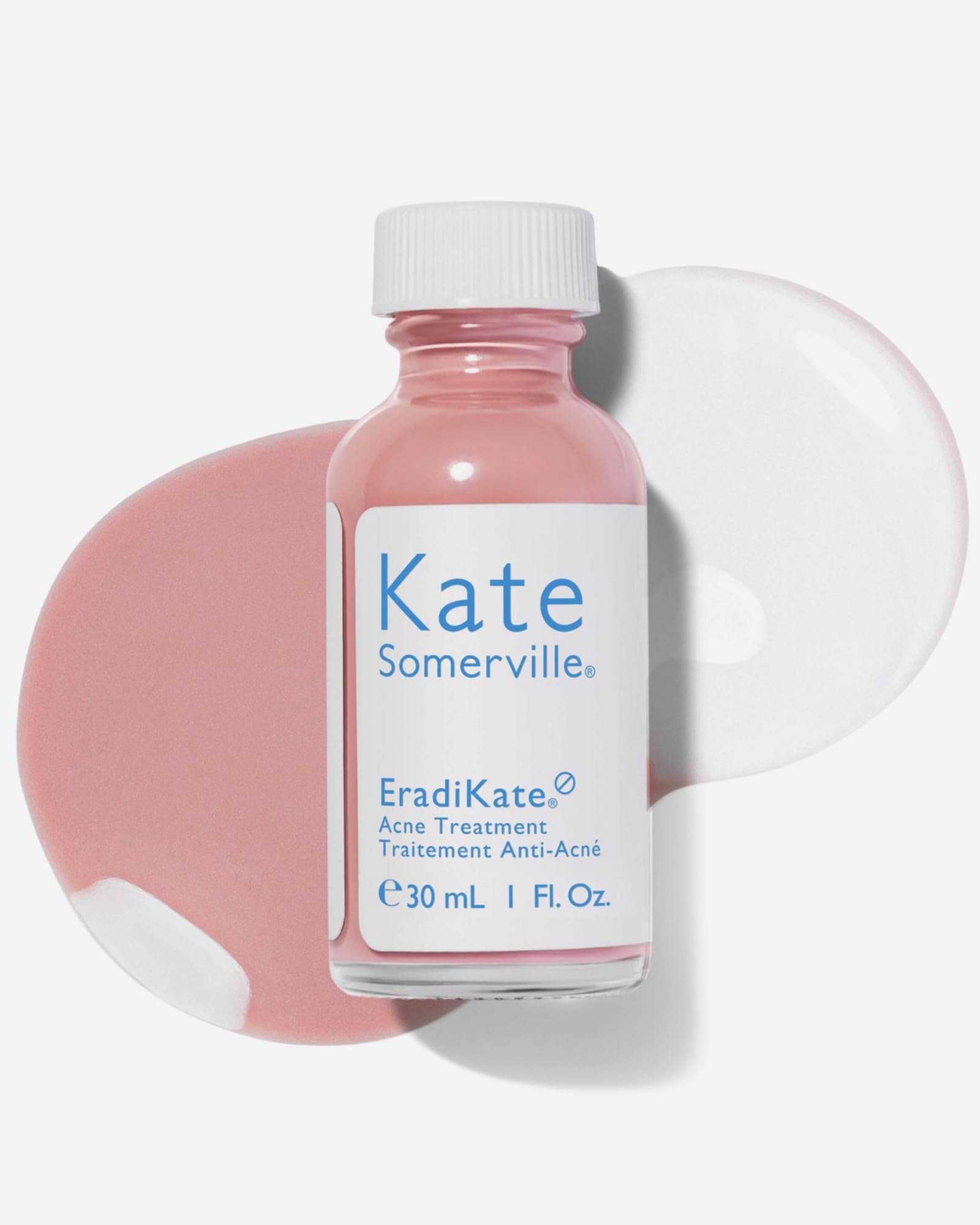 Kate Somerville bottle front packaging showing label and 1 fl oz size benefits