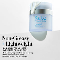 kate somerville close-up of cream texture demonstrates fast absorbing, non-greasy finish