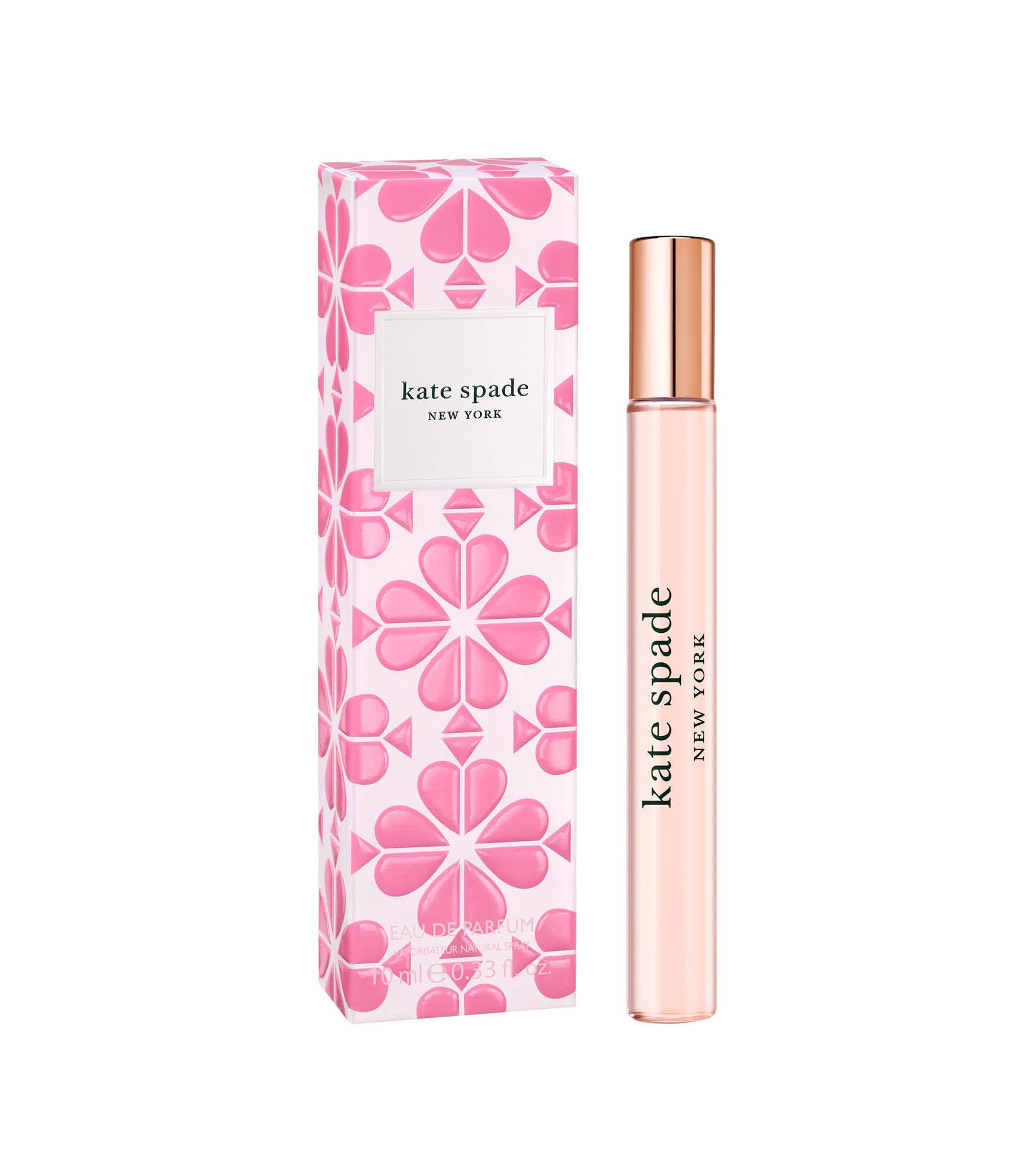 kate spade new york close-up of bottle texture highlighting spray nozzle and elegant glass finish