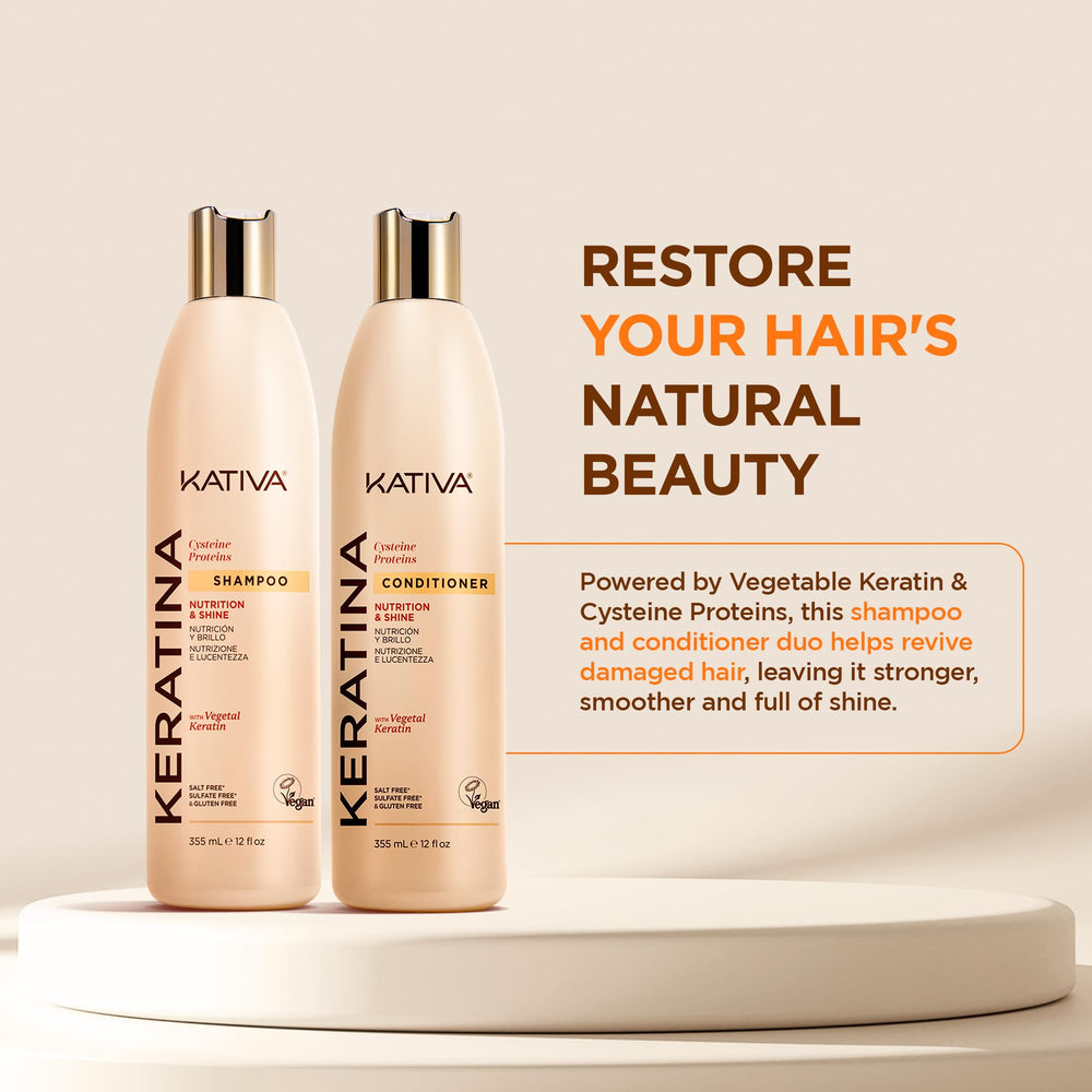 KATIVA duo styled on bathroom shelf suggesting everyday routine benefit