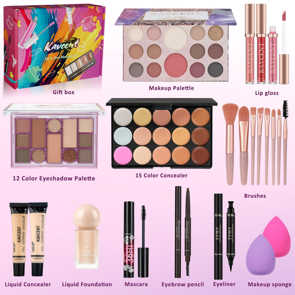 KAVCENT eyeshadow palette open with pigmented shades for versatile looks