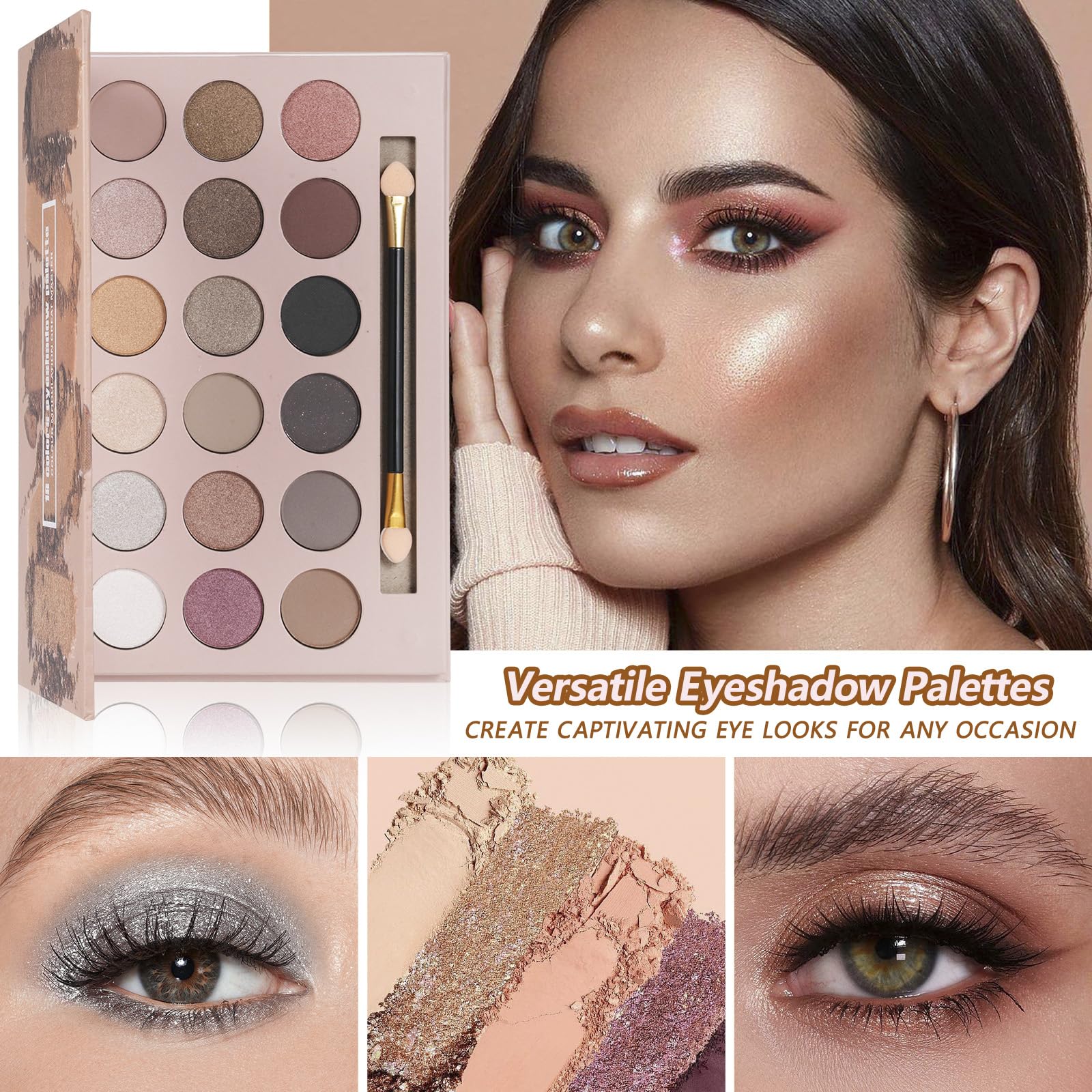 KAVCENT foundation, concealer palette and loose powder for seamless base