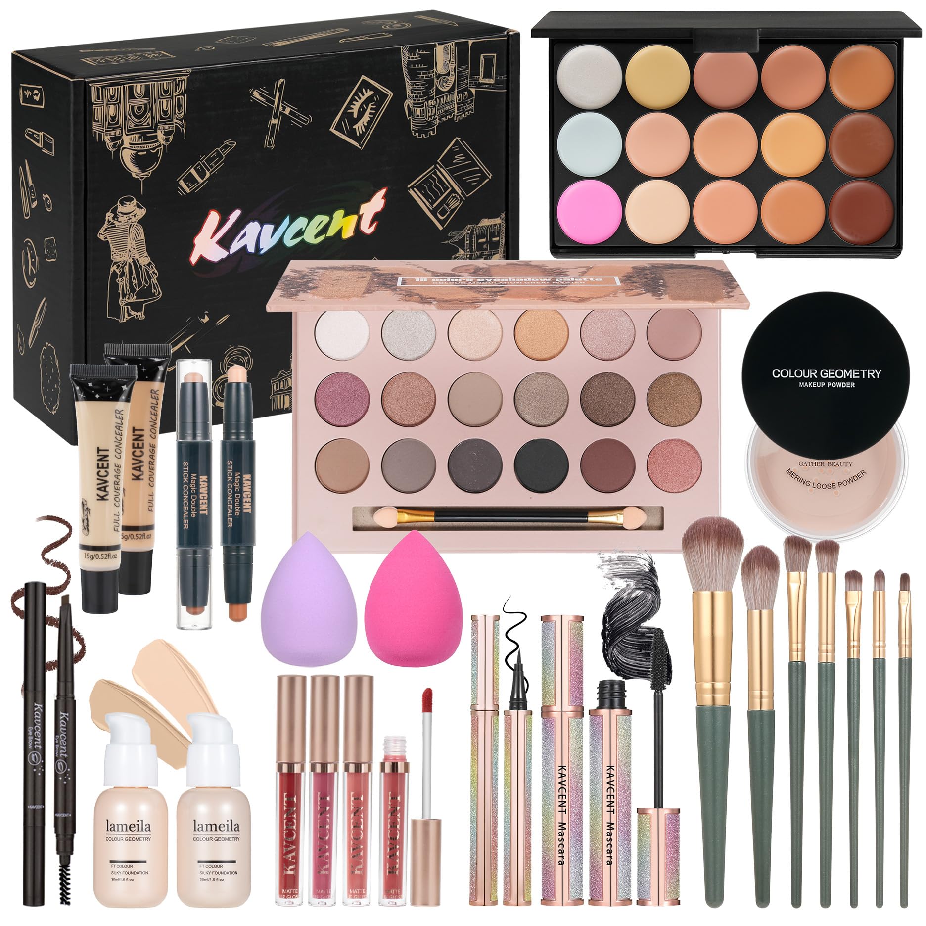 KAVCENT front packaging showing full kit and organized compartments