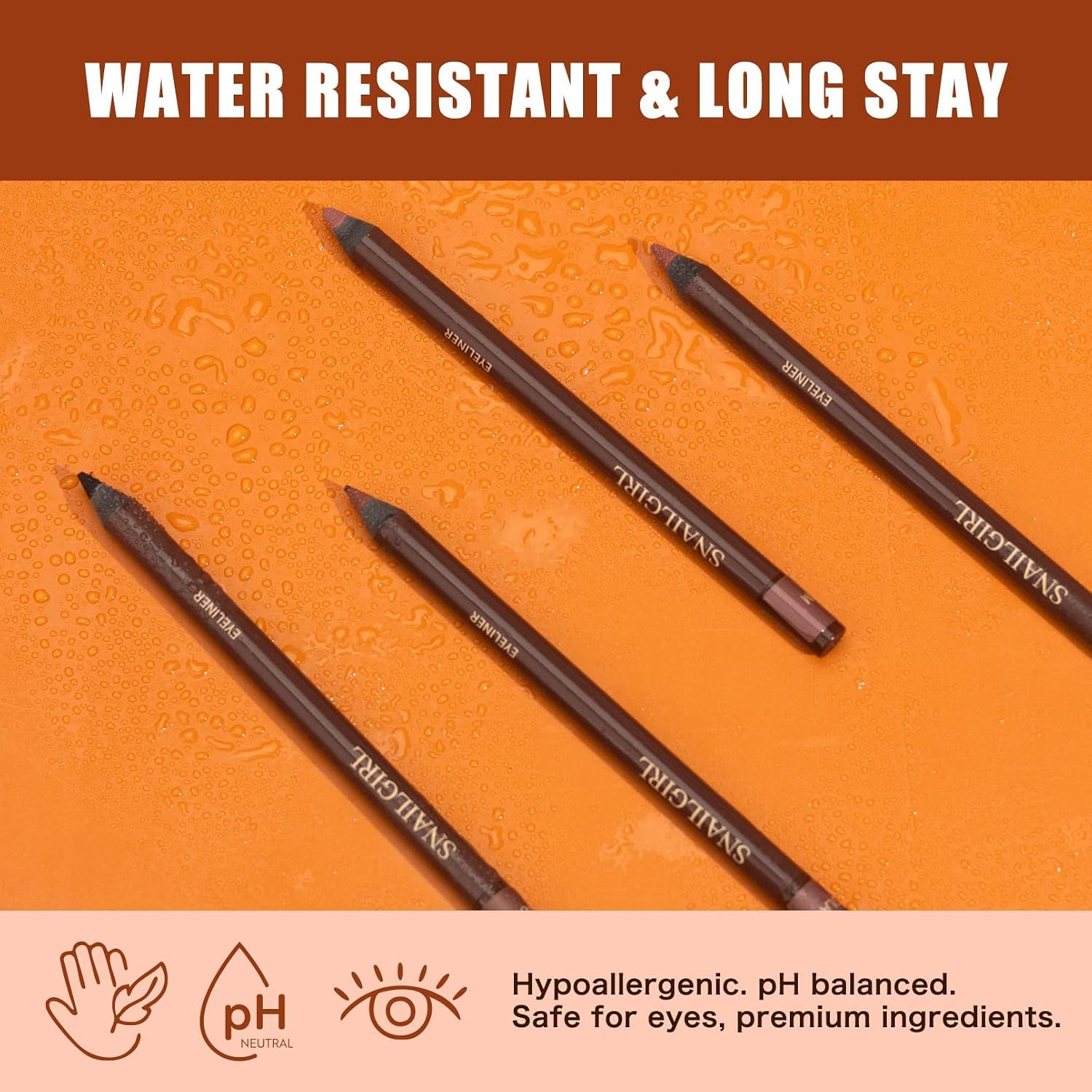 KCTAN pencils held in hand illustrating compact size and travel-friendly design