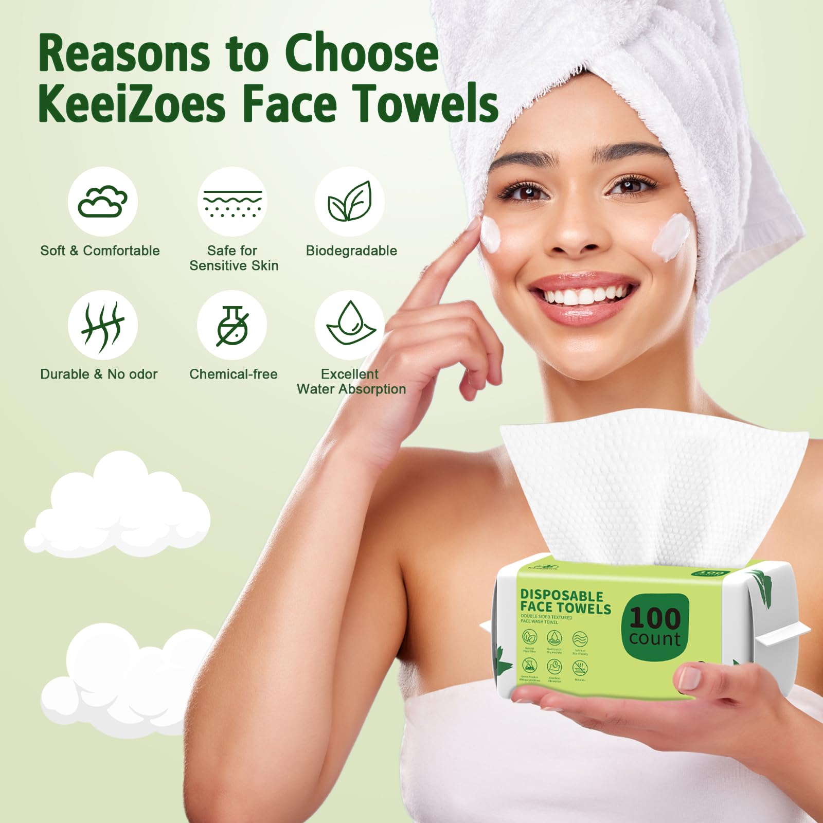 KeeiZoes removing waterproof makeup gently and leaving skin clean