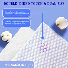 KeeiZoes texture close-up of dual-sided pearl and smooth cotton boosting cleansing